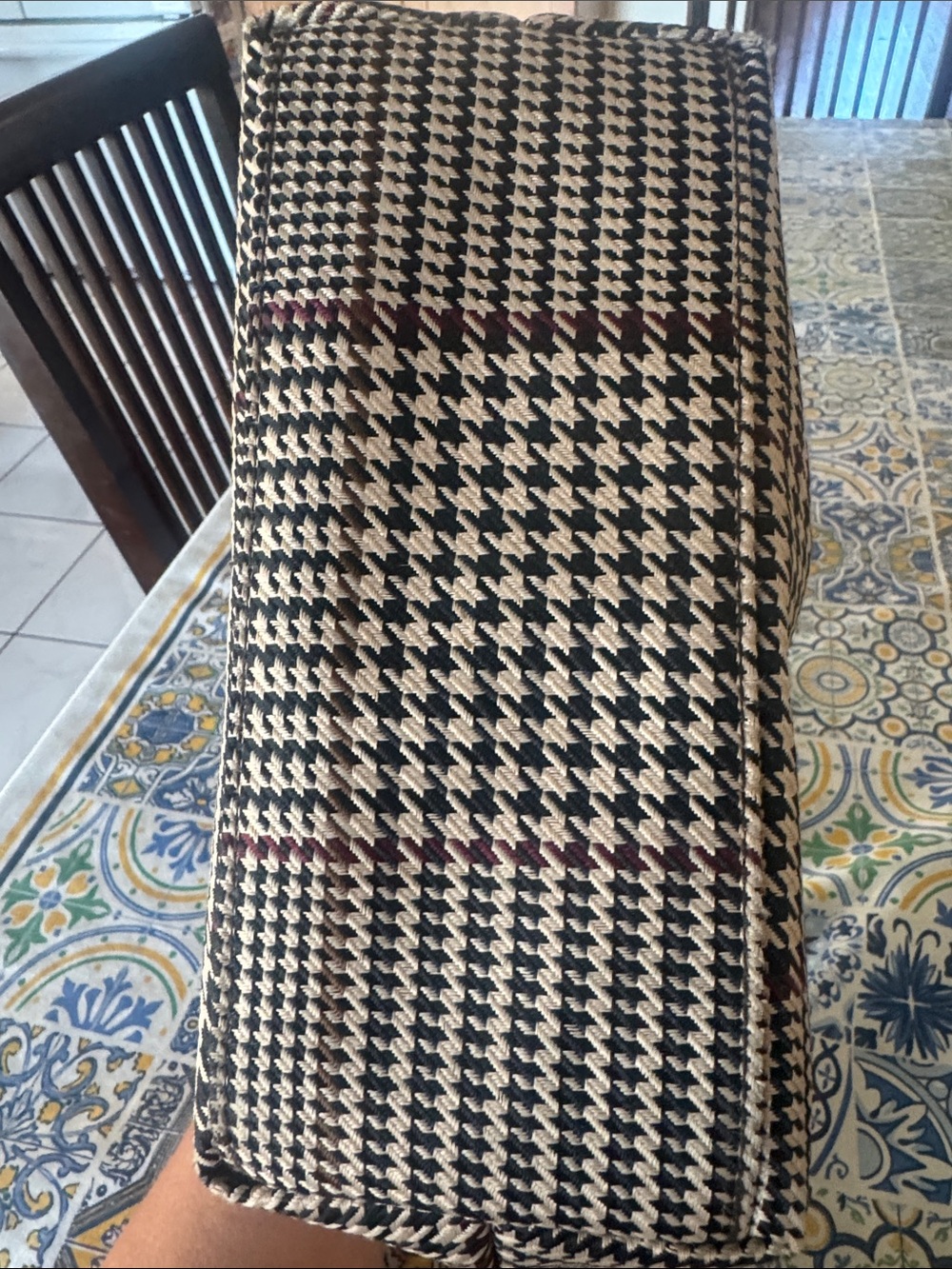 Ralph Lauren Houndstooth Plaid Mini shoulder Bag - Picture 6 of 7